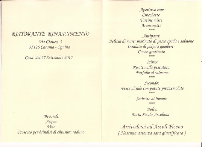 (1) Catania - cena Ristorante Rinascimento